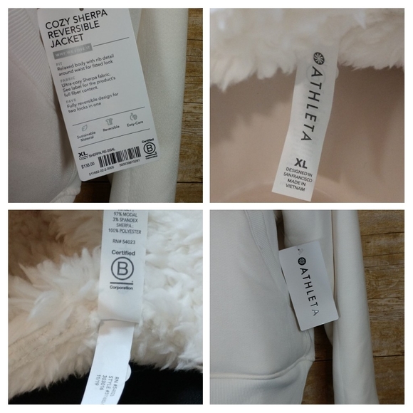 Athleta Cozy Sherpa Reversible Jacket - Picture 9 of 9